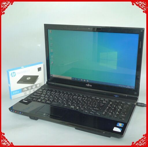 送料無料 新品SSD250GB 1台限定 中古良品 15.6型 富士通 AH42/H ノートパソコン Pentium 4GB DVDマルチ 無線 カメラ Win10 LibreOffice