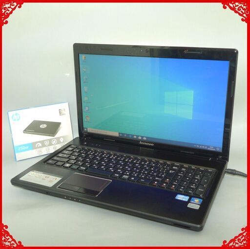 送料無料 新品SSD250G 1台限定 ノートパソコン 中古良品 15.6型 Lenovo G570 第2世代Core i5 4GB DVDRW 無線 テンキー カメラ Win10 Office