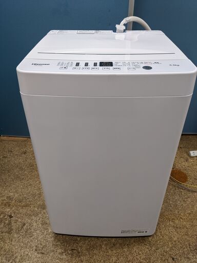 【高年式】Hisense ハイセンス 全自動電気洗濯機 5.5kg 2020年製 HW-T55D ホワイト