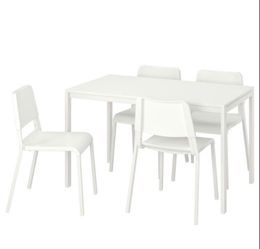 4月中旬まで出品 ダイニングセット ダイニングテーブル 白家具 IKEA
