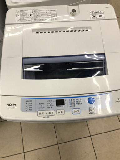 【お値下げ！】AQUA アクア AQW-S60E 2017年製 6kg 洗濯機