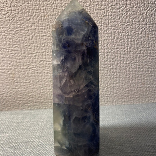 天然石水晶　原石　緑×紫×青