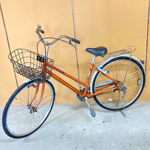 ■丸石サイクル■CURL Alumi/カールアルミ　自転車　オレンジ系　27インチ　USED
