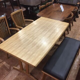 【愛品館市原店】グローリープラン貞苅椅子製作所 ベンチダイニング4点セット 【管理IDS007513-104】