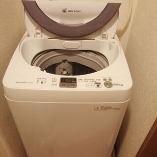 洗濯機 シャープ 2014年製 ES-GE55N 5.5kg イ...