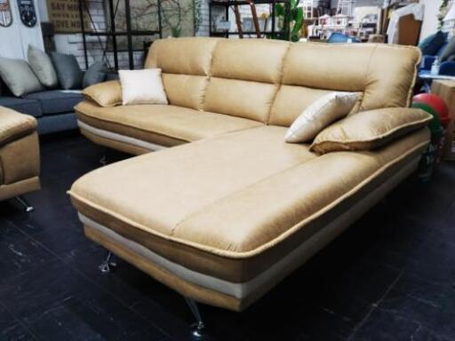 新品アウトレット特価❗️ヴィンテージ調カウチソファ - 3人掛けソファ 