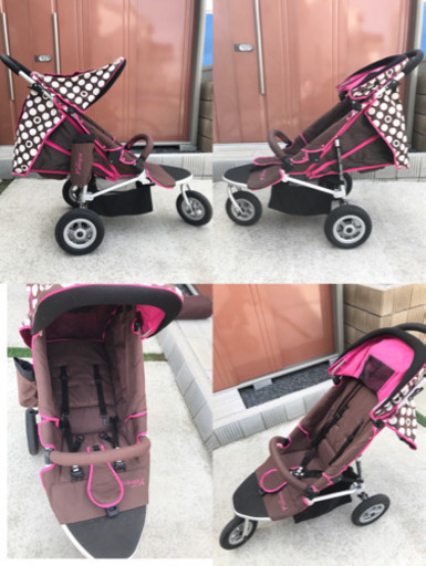 airbag mini ブラウン　三輪ベビーカー