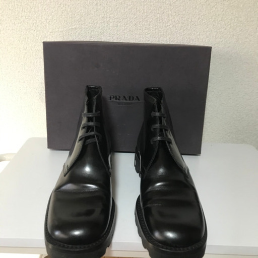 PRADA プラダ　チャッカブーツ　24cm ブラック　靴