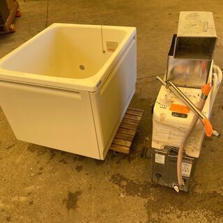 【本物新品保証】 市営(日立市)取り外し浴槽/風呂釜（リンナイ製）セット 動作品中古 その他