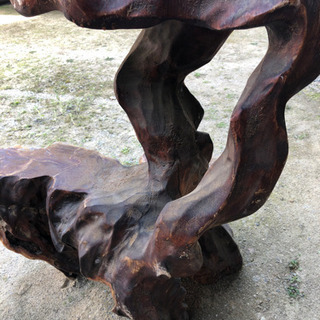 ケヤキ　花台　テーブル　机　高さ88cm アンティーク　古民家　古民具