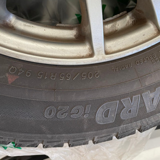 【ネット決済・配送可】205/65R15 94Q ホイール付きス...