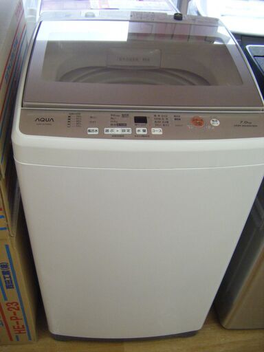アクア　洗濯機　AQW-GV70G(W)　中古品　2018年式　7.0ｋｇ