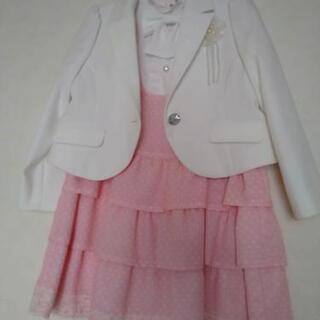 【ネット決済】120サイズのピンク・ワンピーススーツ