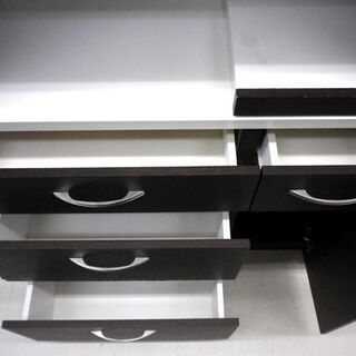 レンジボード こげ茶 幅88×奥行41×高さ180cm 食器棚 キッチン 収納 