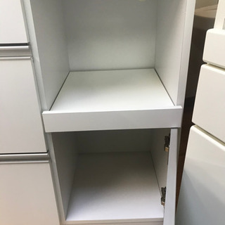 リサイクルサービス八光】幅117.5 エナメルホワイト食器棚