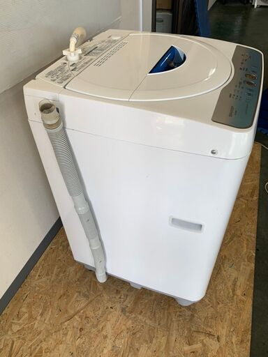 【SHARP】 シャープ 全自動 電気 洗濯機 乾燥機能付 容量5.5kg ES-GE-55L 2013年製