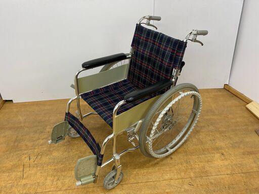 【引取限定・現状渡し】折りたたみ車いす 使用感あり