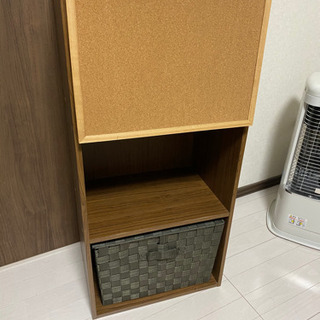 DIY カラーボックス ブラウン コルクボード付き