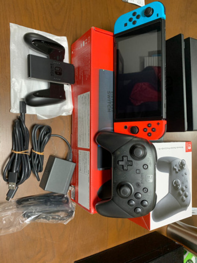 【お取引準備中】Nintendo switch ネオンブルーレッド　プロコン　128GBmicroSD セットお譲りします。