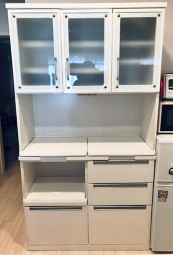 食器棚 キッチンボード  白　中古美品