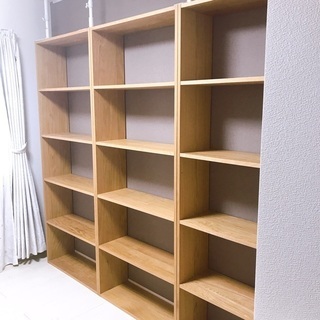 無印　スタッキングシェルフ　ワイド5段 オーク材