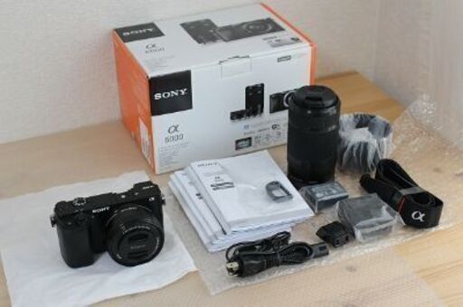 ★展示品！SONY α6000 ILCE-6000Y ブラック ダブルズームレンズキット 海外仕様 Overseas★