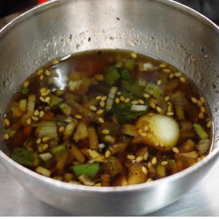 😊韓国の焼肉のタレ(立ち食いドラム缶.骨付きカルビ)。ソソカルビの画像