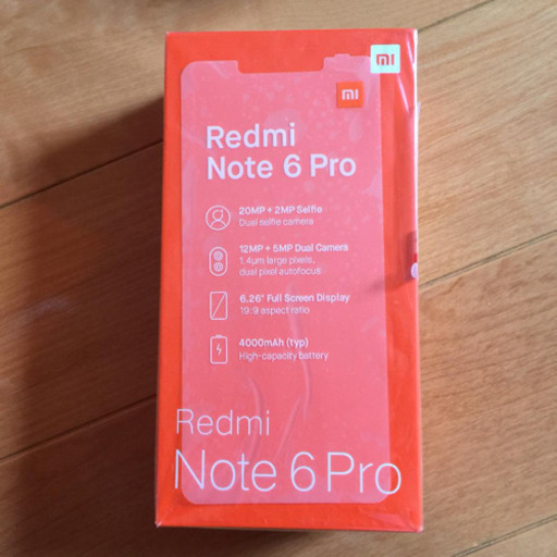 ★値下げ　【新品未使用】 Xiaomi Redmi Note 6Pro 64G