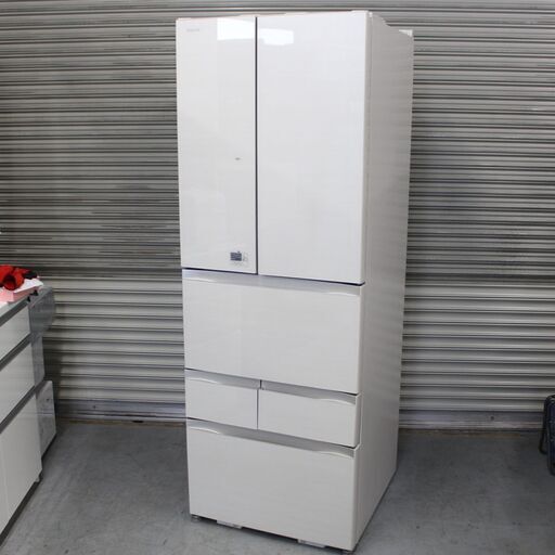 T658) 東芝 ノンフロン冷凍冷蔵庫 GR-J510FV(ZC) 508L 2016年製 6ドア クリアシェルホワイト フレンチドア 大容量 冷蔵庫 TOSHIBA