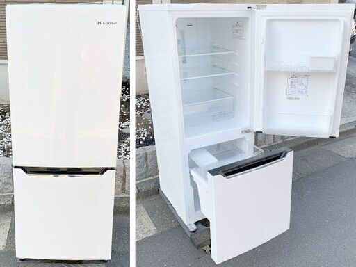 美品・2019年購入】Hisense/ハイセンス 2ドア冷凍冷蔵庫 HR-D15C 150L 2018年製を直接引き取りに来て頂ける方に、10,000円でお譲りいたします。