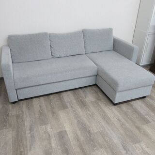 ☆ 美品 ニトリ 布張りカウチソファ グレー ニトリ ソファー ソファ 布張りカウチソファ(KK026 LC GY) 3人