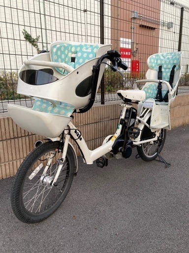 【値下げしました】2017年モデル　bikke POLAR e ホワイト　20インチ　子供乗せ３人乗り