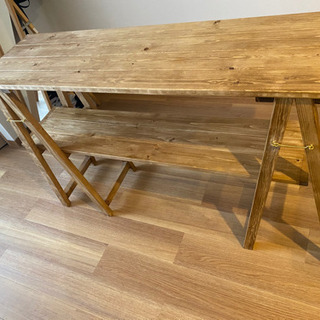 折りたたみテーブル カフェテーブル ワックス仕上げ