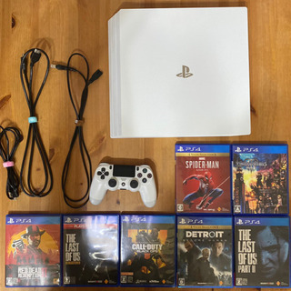 美品】PS4Pro ホワイト 1TB+ソフト7本セット