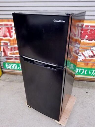 Grand-Line 冷蔵庫 118L 2ドア 冷凍冷蔵庫 AR-118L02BK 2018年製