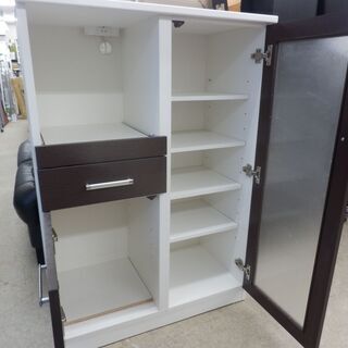 ▷レンジボード ミドル 幅80cm×高さ115cm×奥行42cm コンパクト