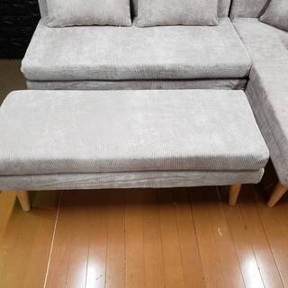 【2389】カバーリング ソファダイニング・右肘アームソファ＋２Ｐ＋ベンチセット