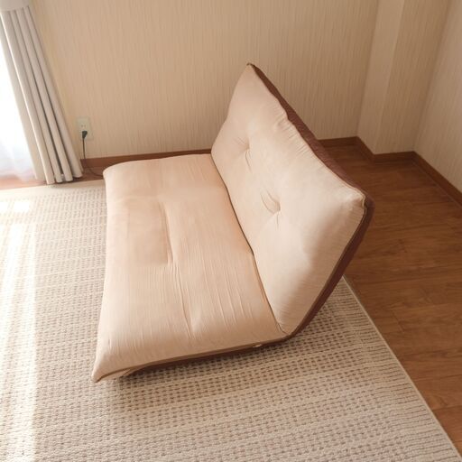 【美品】２人用ソファ★直接引き取りの方、500円引き！（簡易ソファーベッド、リクライニングソファー、座椅子）