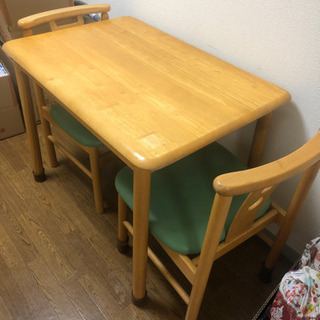 【商談中】2人掛け用 ダイニングテーブル・椅子2脚