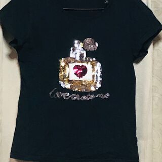 キラキラスパンコールＴシャツ香水瓶 XL decorate wi...