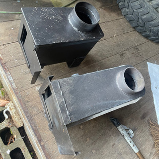 引渡し決定 キャンプ 薪ストーブ 2つ 煙突フルセット