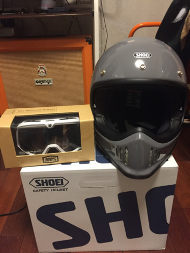 SHOEI ex-zero サイズXL (100%barstowゴーグル付き)