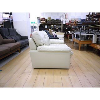 2人掛けソファー 幅160 ホワイト 白 合成皮革 レザー調 2P 長椅子 いす