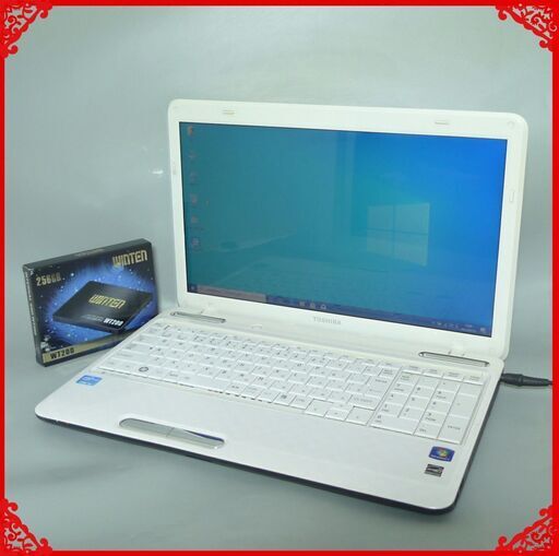 送料無料 新品SSD256GB 早い者勝ち ノートパソコン 中古良品 15.6型 東芝 T451/46DW Core i5 8GB DVDRW 無線 Win10 LibreOffice ホワイト