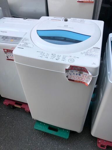 ☆中古 激安！！￥13,500　TOSHIBA　洗濯機　5ｋｇ　AW-5G5　2017年製　DC072