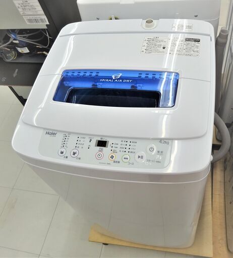 未使用　ハイアール　4.2kg洗濯機　JW-K42M(W)