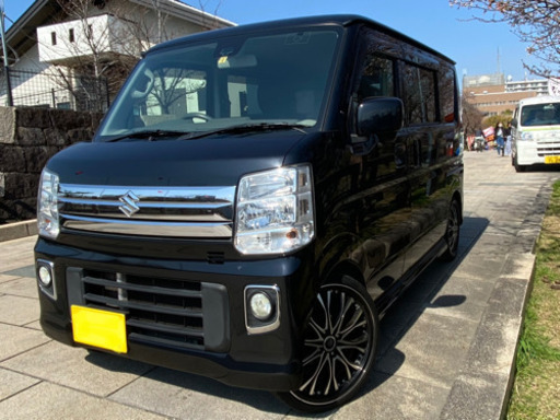 カッコいいカスタム車 現行エブリィワゴンpzターボ車 車検満タン 17インチアルミホイール 新品ダウンサスローダウン 新品シートカバー フォ Ten 水間観音のエブリイの中古車 ジモティー