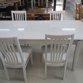 ID:G939910　☆アウトレット家具☆　食卓5点セット（伸縮）