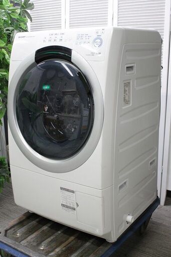 hシャープ ドラム式洗濯乾燥機 プラズマクラスター搭載 洗濯容量7.0kh 乾燥容量3.5kh 左開き ホワイト ES-S7A-WL 2017年製 SHARP 洗濯機 店頭引取大歓迎♪ R3004)