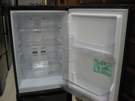 冷蔵庫 146リットル 2016年製 三菱 MR-P15Z-B1 黒 100Lクラス 2ドア  